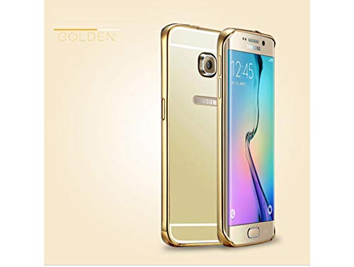 VTE Luxus Aluminium Metall Spiegel Mirrow Bumper Case Back Cover Tasche Schutz Hülle für Samsung Galaxy S5 - Luxury Gold von VTE