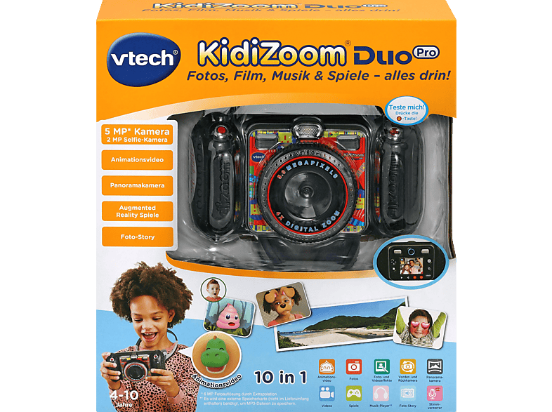 VTECH KidiZoom Duo Pro schwarz Kinderkamera, Schwarz von VTECH