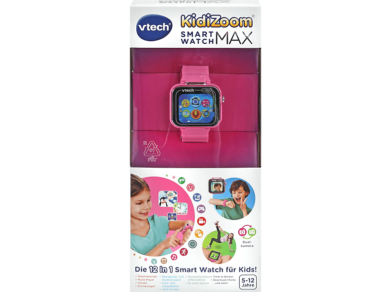 VTECH KidiZoom MAX pink Kinder-Smartwatch, Mehrfarbig von VTECH