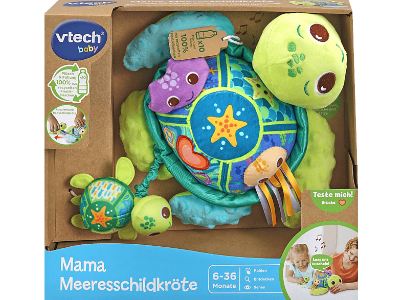 VTECH Mama Meeresschildkröte Interaktives Plüschtier, Mehrfarbig von VTECH