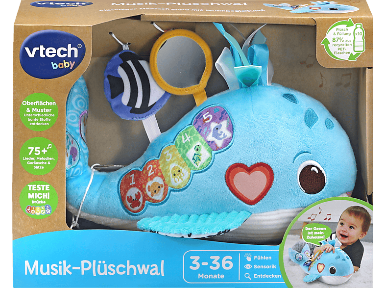 VTECH Musik-Plüschwal Spielset, Mehrfarbig von VTECH
