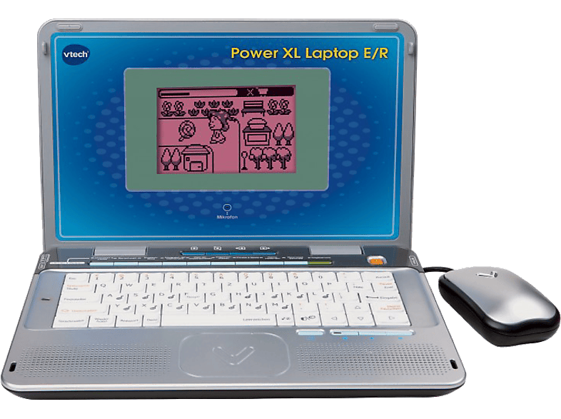 VTECH Power XL Laptop E/R Lernlaptop, Grau von VTECH