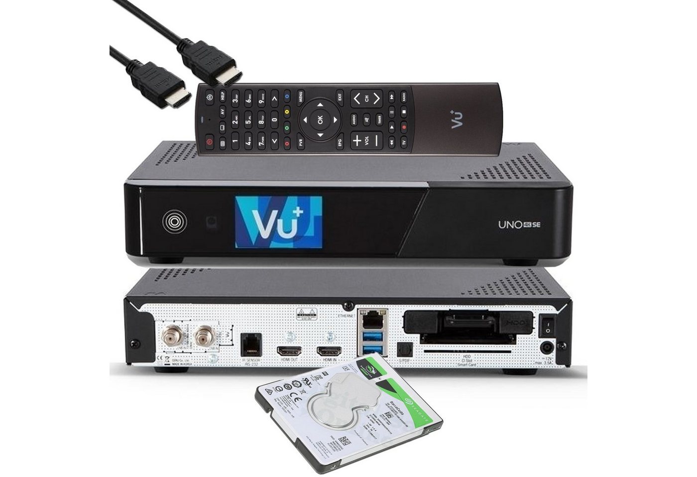 VU+ UNO 4K SE - UHD HDR 1x DVB-S2 FBC Sat Tuner E2 Receiver + 1TB HDD SAT-Receiver VU+ UNO 4K SE - UHD HDR 1x DVB-S2 FBC Sat Tuner E2 Receiver + 1TB HDD SAT-Receiver von VU+