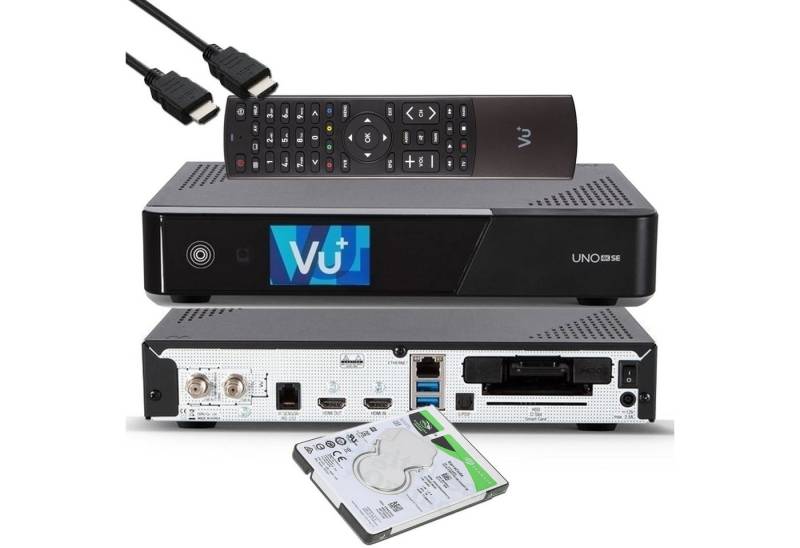 VU+ UNO 4K SE - UHD HDR 1x DVB-S2 FBC Sat Tuner E2 Receiver + 1TB HDD SAT-Receiver von VU+