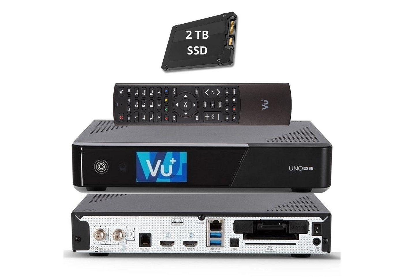 VU+ UNO 4K SE - UHD HDR 1x DVB-S2 FBC Sat E2 Linux Receiver + 2TB SSD SAT-Receiver VU+ UNO 4K SE - UHD HDR 1x DVB-S2 FBC Sat E2 Linux Receiver + 2TB SSD SAT-Receiver von VU+