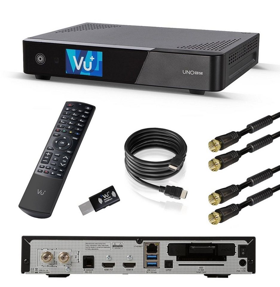 VU+ VU+ Uno 4K SE 1x DVB-S2 FBC Twin Tuner Linux Receiver (UHD, 2160p) Satellitenreceiver von VU+