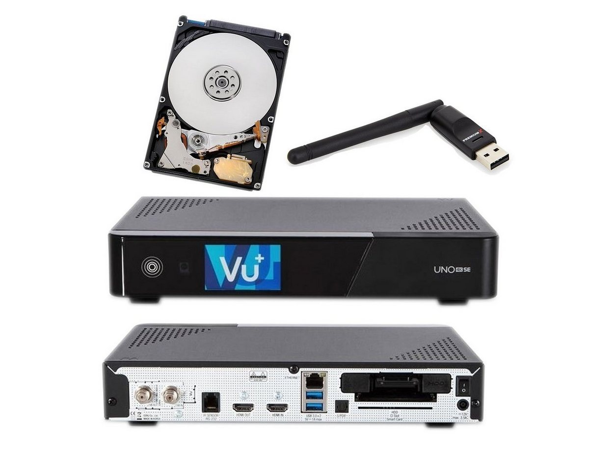 VU+ Vu+ Uno 4K Se DVB-S2 Linux FBC Twin Tuner 1TB Festplatte + Wlan-Stick SAT-Receiver VU+ Vu+ Uno 4K Se DVB-S2 Linux FBC Twin Tuner 1TB Festplatte + Wlan-Stick SAT-Receiver von VU+