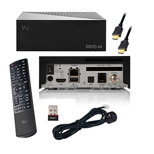 VU+ Zero 4K 1x DVB-S2 Multistream Tuner Linux Sat Receiver HbbTV CI UHD 2160p H265 PremiumX WLAN Stick bis zu 150 Mbit´s von VU+