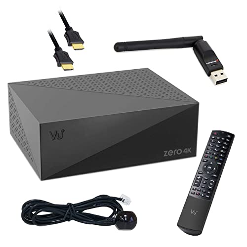 VU+ Zero 4K 1x DVB-S2X Multistream Tuner Linux SAT Receiver CI Set-Top-Box UHD 2160p + PremiumX Wi-Fi Stick Mega 150Mbit/s von VU+