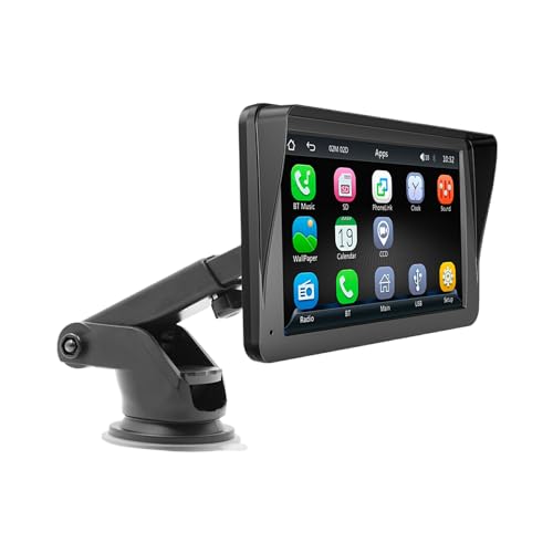 VUIUYOIES Auto MP5 Multimedia System mit Android Auto Konnektivität Rückfahrkamera Anrufe Kunststoff Auto Intelligente System MP5 Player, B5300 von VUIUYOIES