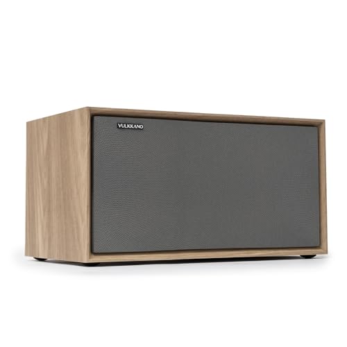 VULKKANO T40 ARC Aktivlautsprecher mit 40W Leistung, 4" Woofer, HDMI ARC, Bluetooth 5.0, RCA, AUX, USB, Lautsprecher für den Fernseher, den Tisch oder das Regal, Braun von VULKKANO