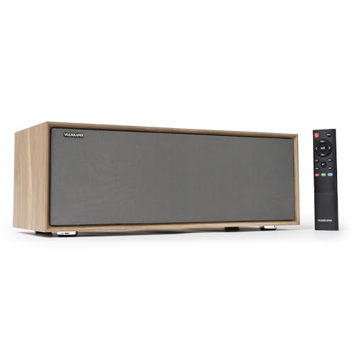 VULKKANO T50 ARC Aktivlautsprecher mit 50W Leistung, 4 Doppelrohr Woofer, HDMI ARC, Bluetooth 5.0, RCA, AUX, USB, Lautsprecher für Fernseher, den Tisch oder das Regal von VULKKANO