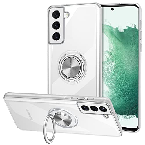 VUNAKE für Samsung Galaxy S22 Plus Hülle mit Ring Silikon TPU Case Dünn Handyhülle kompatibel Magnetische Autohalterung Slim Schutzhülle Fingergriff Cover für Samsung S22 Plus Hülle 6,6 Zoll-Clear von VUNAKE