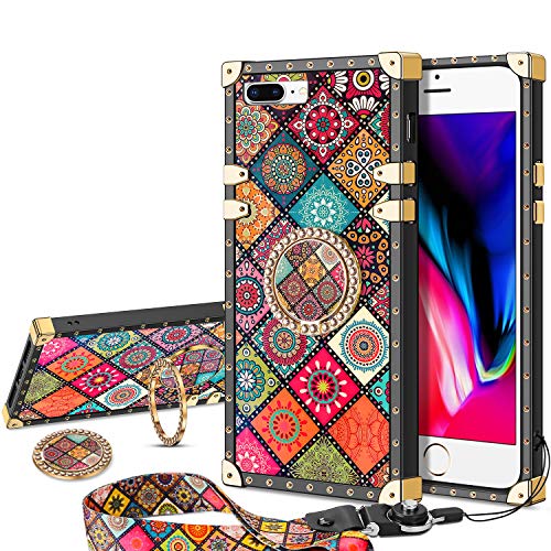 VUNAKE für iPhone 7 Plus iPhone 8 Plus Hülle Handyhülle mit Band Ring Stand Glitzer Fingergriff Magnetische Autohalterung Stoßfest Case Schutzhülle für iPhone 7 Plus 8 Plus (5,5 Zoll) von VUNAKE