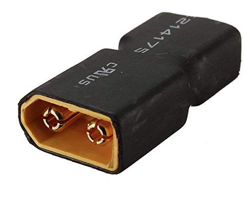 1x Stück Premium Adapter XT60 Male auf T-Stecker T-Dean T-Connector Female Buchse für Lipo Akku Battery Hochstrom Adapterkabel 60A von Mr.Stecker Modellbau® von VUNIVERSUM