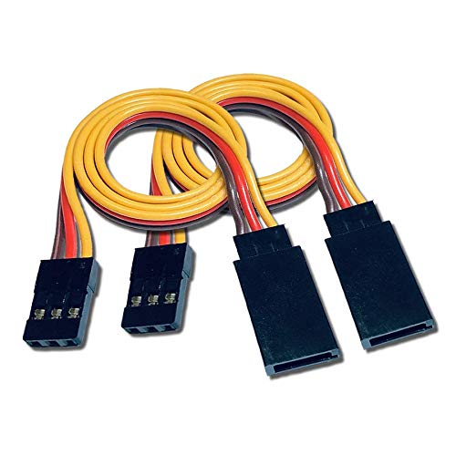 VUNIVERSUM 2 Stück Premium 80cm JR Servo Verlängerung Kabel Servokabel Verlängerungskabel Male Female 26AWG 3PIN PVC Modellbau von VUNIVERSUM