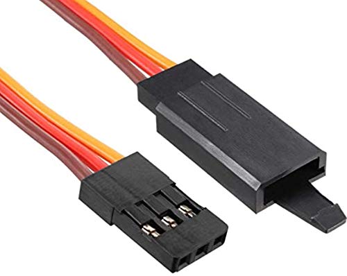 VUNIVERSUM 20 Stück Premium JR Servo Verlängerung Servokabel Verlängerungskabel Male Female mit Haken Hook Verschluß für Graupner Stecker 15cm 22AWG 3PIN Stecker Buchse Modellbau von VUNIVERSUM