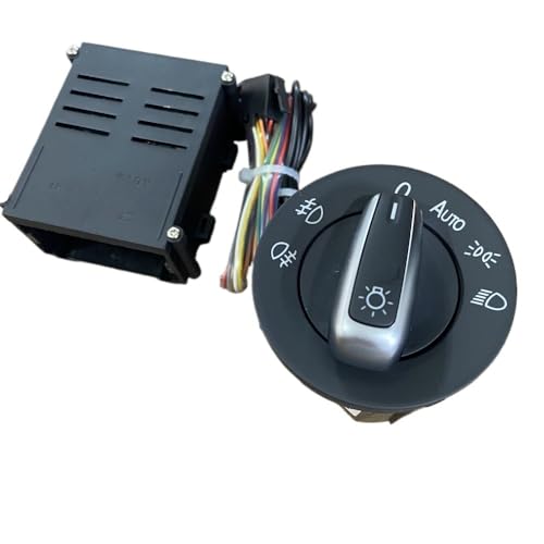 Auto Lampensteuerungsschalter Kompatibel Mit VW Für Polo 6R Für Golf MK6 Auto-Scheinwerferschalter Und Externes Modul Auto-Scheinwerferschalter Lichtschalter 5ND941431B(Set) von VVBNIN