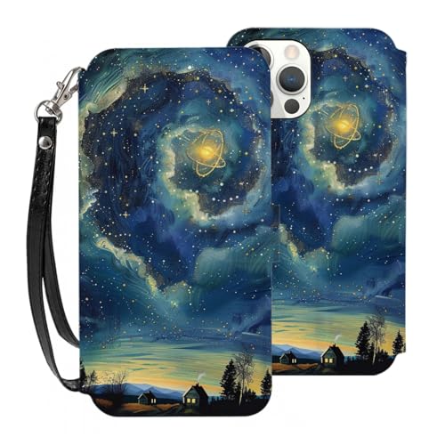 VVTDESA Celestial Printed Wallet Case for iPhone 12-6.1 Inch with Card Holder, Pu Leather Card Slots Flip Phone Wallet Case with Wrist Strap White VVTDESA Celestial Printed Wallet Case for iPhone 12-6.1 Inch with Card Holder, Pu Leather Card Slots Flip Phone Wallet Case with Wrist Strap White von VVTDESA