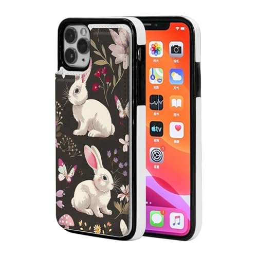 VVTDESA Festival Bunny Floral Printed Wallet Case for iPhone 11 Pro Max 6.5 Inch with Card Holder, Pu Leather Card Slots Flip Phone Wallet Case Black VVTDESA Festival Bunny Floral Printed Wallet Case for iPhone 11 Pro Max 6.5 Inch with Card Holder, Pu Leather Card Slots Flip Phone Wallet Case Black von VVTDESA