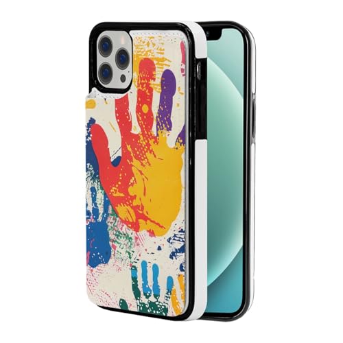 VVTDESA Handdruckbedruckte Brieftaschen-Schutzhülle für iPhone 12-6,1 Zoll mit Kartenhalter, PU-Leder, Kartenfächer, Klapphülle, Weiß VVTDESA Handdruckbedruckte Brieftaschen-Schutzhülle für iPhone 12-6,1 Zoll mit Kartenhalter, PU-Leder, Kartenfächer, Klapphülle, Weiß von VVTDESA