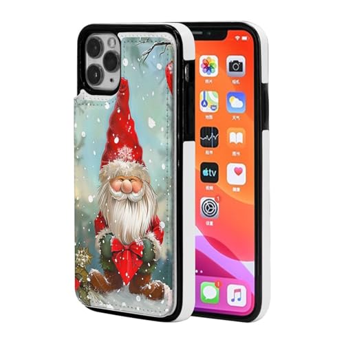 VVTDESA Schutzhülle für iPhone 11 Pro 5,8 Zoll (14,7 cm), mit Kartenhalter, PU-Leder, Kartenfächer, Klapphülle, Schwarz von VVTDESA