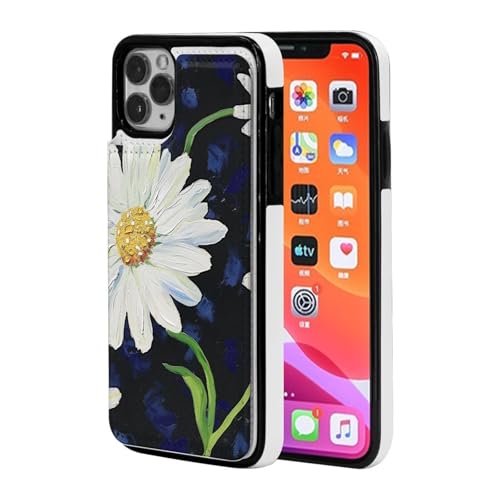 VVTDESA Schutzhülle für iPhone 11 Pro Max 16,5 cm (6,5 Zoll), mit Kartenhalter, PU-Leder, Kartenfächer, Klapphülle von VVTDESA