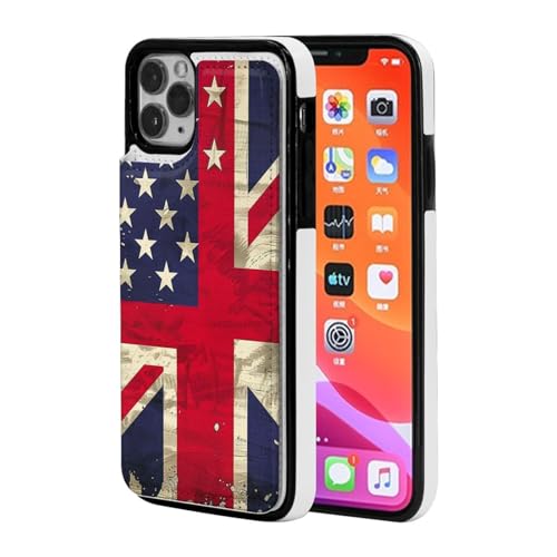 VVTDESA Schutzhülle für iPhone 11 Pro Max 16,5 cm (6,5 Zoll) mit Kartenhalter, PU-Leder, Kartenfächer, Klapphülle, Schwarz von VVTDESA