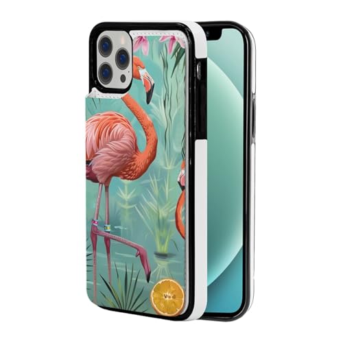 VVTDESA Schutzhülle für iPhone 12 Mini (13,7 cm (5,4 Zoll), mit Kartenhalter, PU-Leder, Kartenfächer, Klappetui für iPhone 12 Mini von VVTDESA