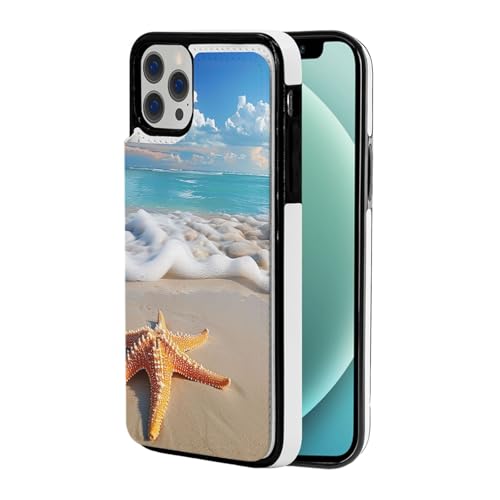 VVTDESA Sea Beach bedruckte Brieftaschen-Schutzhülle für iPhone 12-6,1 Zoll mit Kartenhalter, PU-Leder, Kartenfächer, Klapphülle, Weiß VVTDESA Sea Beach bedruckte Brieftaschen-Schutzhülle für iPhone 12-6,1 Zoll mit Kartenhalter, PU-Leder, Kartenfächer, Klapphülle, Weiß von VVTDESA