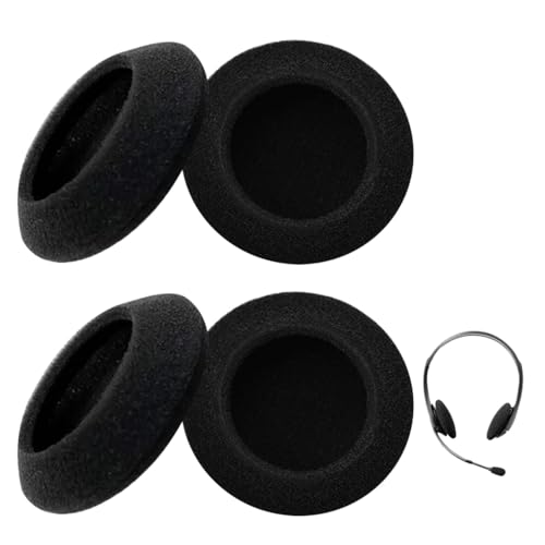 VZU 2 Paar Kopfhörer Ohrpolster Ersatz für Logitech H330 H340 H390 H600 H609 H760, Schaumstoff Polster, Atmungsaktiv, Effektive Schalldämmung, Schwarz, 5cm, Headset Kopfhörer Schutzüberzug VZU 2 Paar Kopfhörer Ohrpolster Ersatz für Logitech H330 H340 H390 H600 H609 H760, Schaumstoff Polster, Atmungsaktiv, Effektive Schalldämmung, Schwarz, 5cm, Headset Kopfhörer Schutzüberzug von VZU