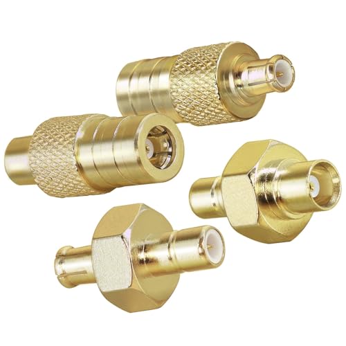 VZU 4 Stück DAB Autoradio Adapter Kit SMB zu MCX Koaxial Adapter für Stereoanlage, 4 Typ MCX SMB Stecker auf Buchse für DAB Radio Antenna Aerial Dab Antenna Kabel von VZU
