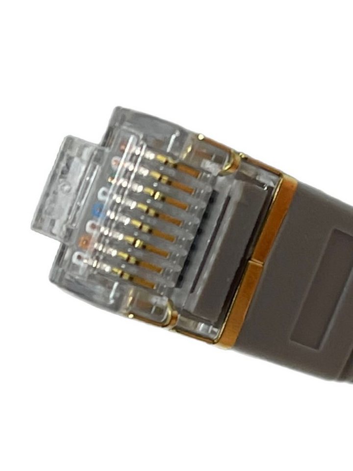 VaGo-Tools CAT7 Patchkabel Kabel grau 0,5m flach LAN-Kabel, RJ45, RJ45 von VaGo-Tools