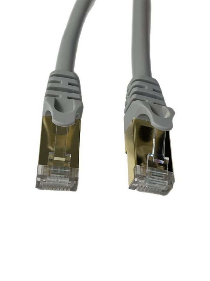 VaGo-Tools CAT7 Patchkabel Netzwerkkabel grau 10m rund LAN-Kabel, RJ45, RJ45 von VaGo-Tools