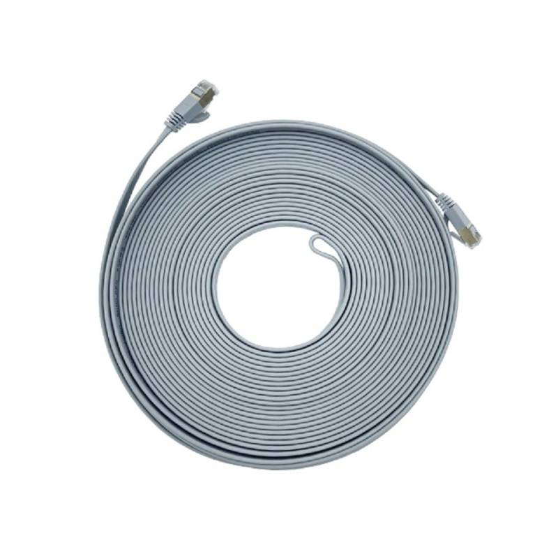 VaGo-Tools CAT7 Patchkabel Netzwerkkabel grau 20m flach LAN-Kabel, RJ45, RJ45 von VaGo-Tools