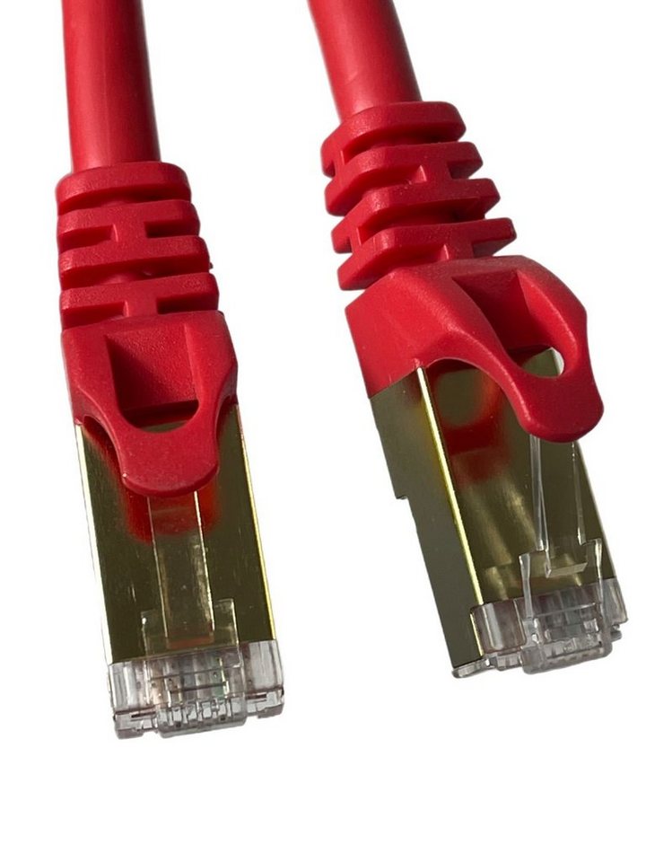 VaGo-Tools CAT7 Patchkabel Netzwerkkabel rot 10m rund LAN-Kabel, RJ45, RJ45 von VaGo-Tools