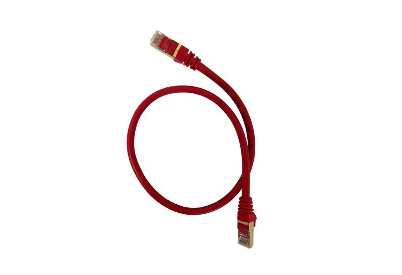 VaGo-Tools CAT7 Patchkabel Netzwerkkabel rot 1m rund LAN-Kabel, RJ45, RJ45 von VaGo-Tools