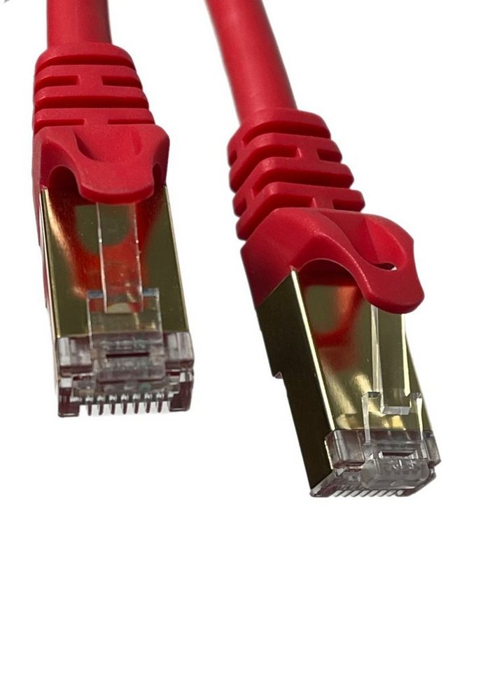 VaGo-Tools CAT7 Patchkabel Netzwerkkabel rot 2m rund LAN-Kabel, RJ45, RJ45 von VaGo-Tools