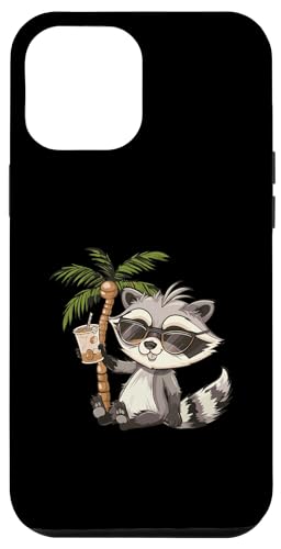Hülle für iPhone 15 Pro Max Süßes Waschbär, niedliches Tier, Urlaub, Strand von Vacay Cute Summer Animals Inc