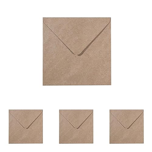 Florence Umschläge 5pcs Kraft 16x16cm, Braun (Packung mit 4) von Vaessen Creative