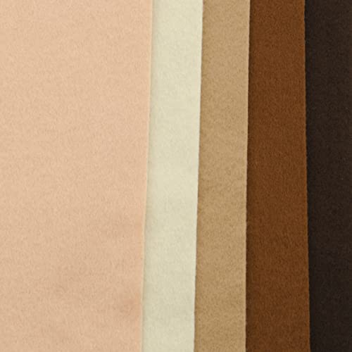 Vaessen Creative Filzplatten 1 mm stark, Set 1 mit 10 Platten, 20 x 30 cm, Bastelfilz in verschiedenen Farbmixen, 5 Farben pro Set zum DIY Basteln, Gestalten und Verzieren von Vaessen Creative