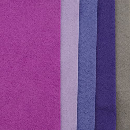Vaessen Creative Filzplatten 1 mm stark, Set 4 mit 10 Platten, 20 x 30 cm, Bastelfilz in verschiedenen Farbmixen, 5 Farben pro Set zum DIY Basteln, Gestalten und Verzieren von Vaessen Creative