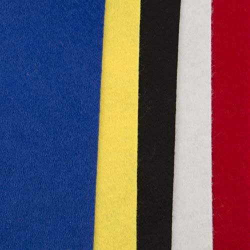 Vaessen Creative Filzplatten 1 mm stark, Set 6 mit 10 Platten, 20 x 30 cm, Bastelfilz in verschiedenen Farbmixen, 5 Farben pro Set zum DIY Basteln, Gestalten und Verzieren von Vaessen Creative
