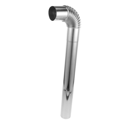 Vaguelly 1 Satz Schornstein Abgasrohr Rohre Zubehör Rauchrohrbogen Wand im Freien Kaminofenauspuff aus Metall Herd Holzkohlegrill mit Deckel Heizofen Rostfreier Stahl Silver von Vaguelly