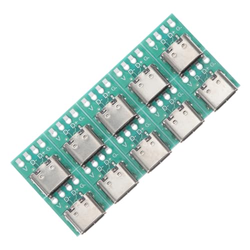 Vaguelly 10 Stücke Bord Adapter Outlet Adapter USB C Buchse Bord PCB Zink Legierung Vaguelly 10 Stücke Bord Adapter Outlet Adapter USB C Buchse Bord PCB Zink Legierung von Vaguelly