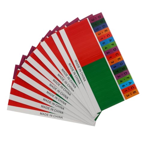 Vaguelly 10Stücke Kalimba Note Aufkleber Finger Piano Aufkleber für Anfänger Leicht Lesbare Notenetiketten für Daumenklavier Kompaktes Design Lernwerkzeug von Vaguelly