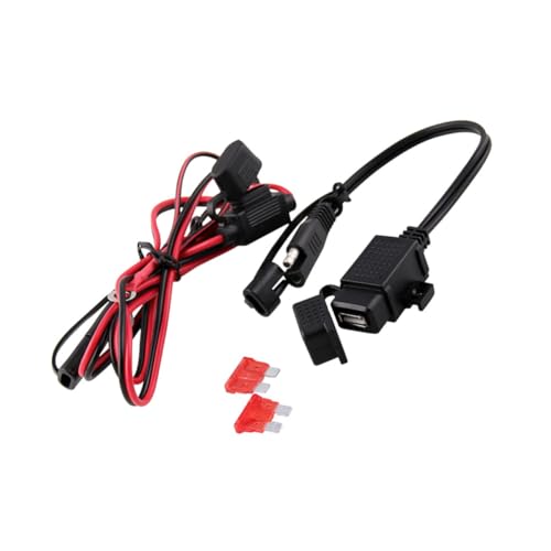 Vaguelly 12V Dual USB Ladegerät Adapter Wasserdichtes Handy GPS Ladekabel mit Inline Sicherung Umweltfreundliches Motorräder Vaguelly 12V Dual USB Ladegerät Adapter Wasserdichtes Handy GPS Ladekabel mit Inline Sicherung Umweltfreundliches Motorräder von Vaguelly