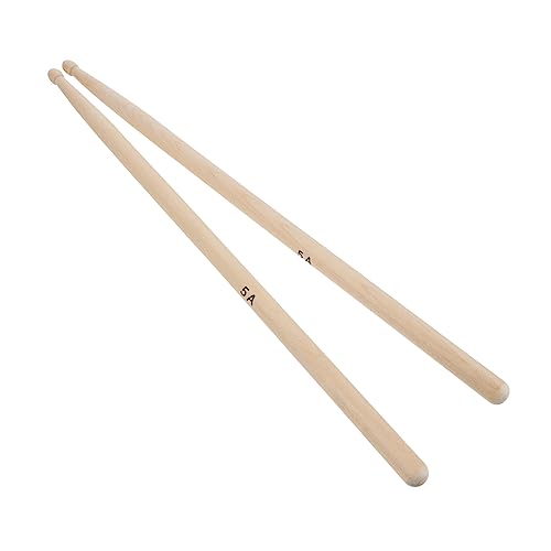 Vaguelly 1Paar Ahorn Drumsticks Langlebige Schlagzeugstöcke mit Glatter Oberfläche für Komfortables für Musikalische für Rock und Pop Musik Drum von Vaguelly