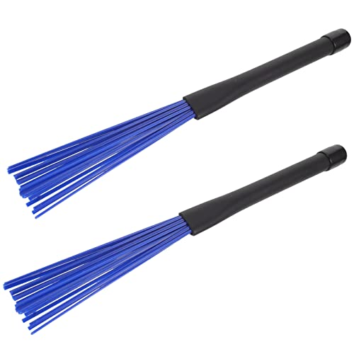 Vaguelly 1Paar Ergonomische Nylondraht Trommelbürsten Einziehbare Drum Pinsel für Jazz und Percussion für Anfänger und Profis Leicht und Tragbar für Natürliche Klangqualität von Vaguelly