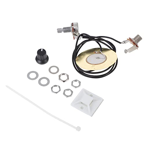 Vaguelly 1Satz Akustischer Gitarren Pickup Tragbarer Piezo Mikrofon Mit Lautstärkeregler Für Ukulele Und Akustikgitarren Einfach Zu Installieren Langlebig von Vaguelly